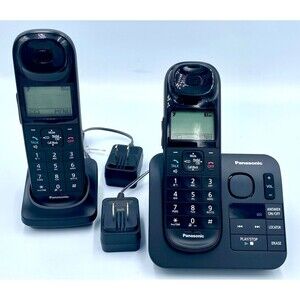 Panasonic KX-TGL432B Expandable Cordless Phone w/ Answering Machine- 2 Handset